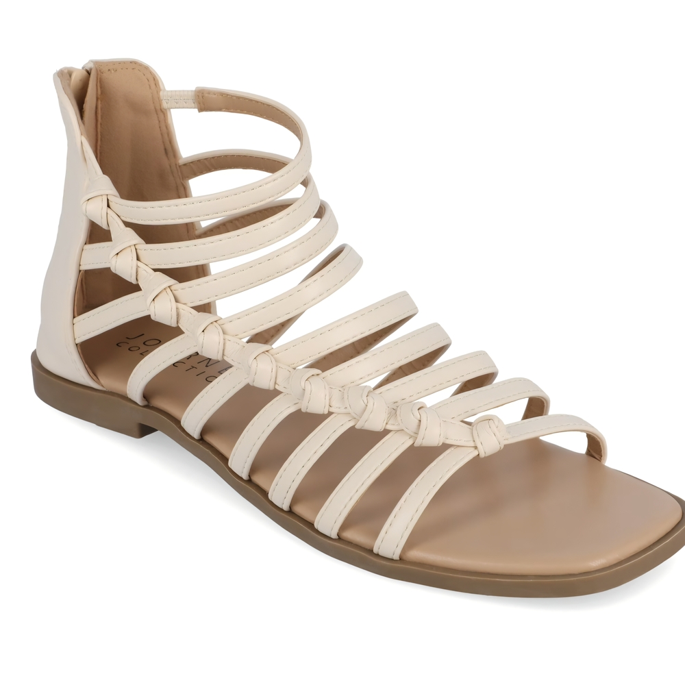 Journee Collection Womens Tru Comfort Petrra Strappy Zip Sandals Size-7.5